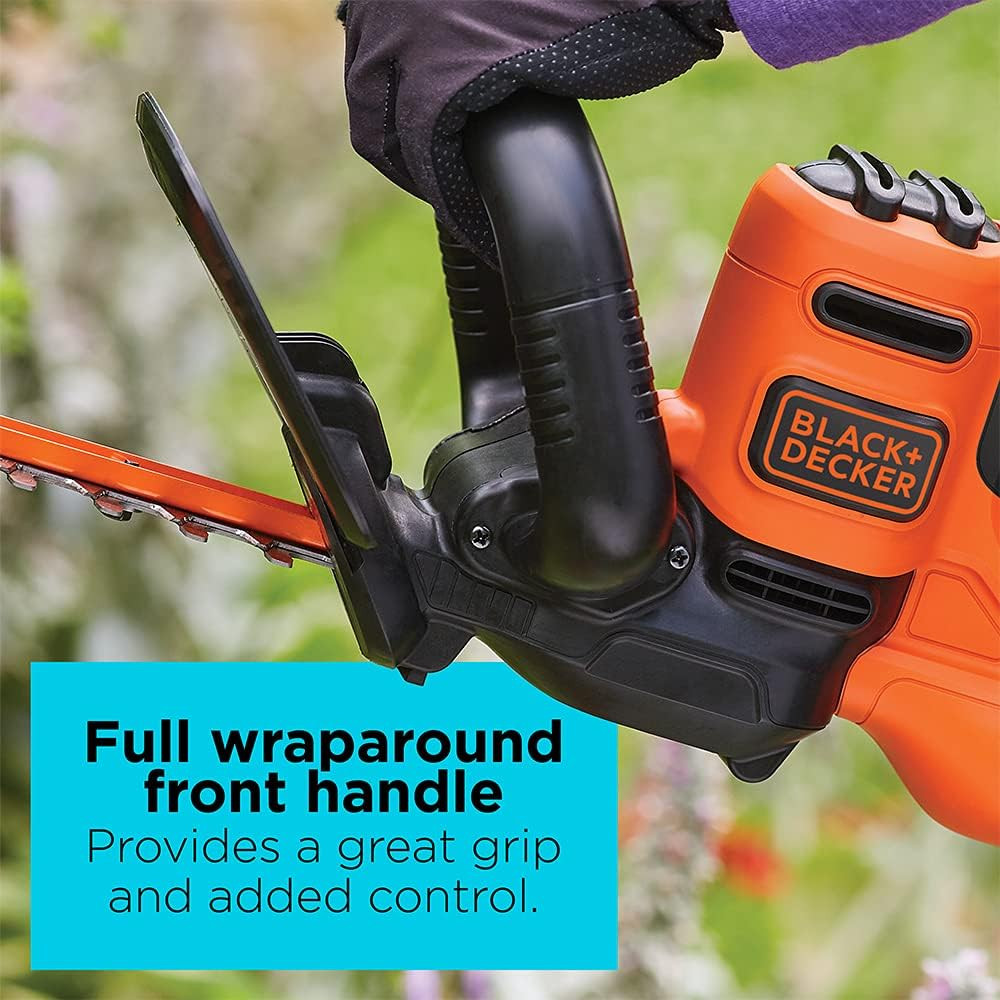 BLACK+DECKER 22″ Electric Hedge Trimmer, Lightweight 4.0 Amp Corded Dual Action