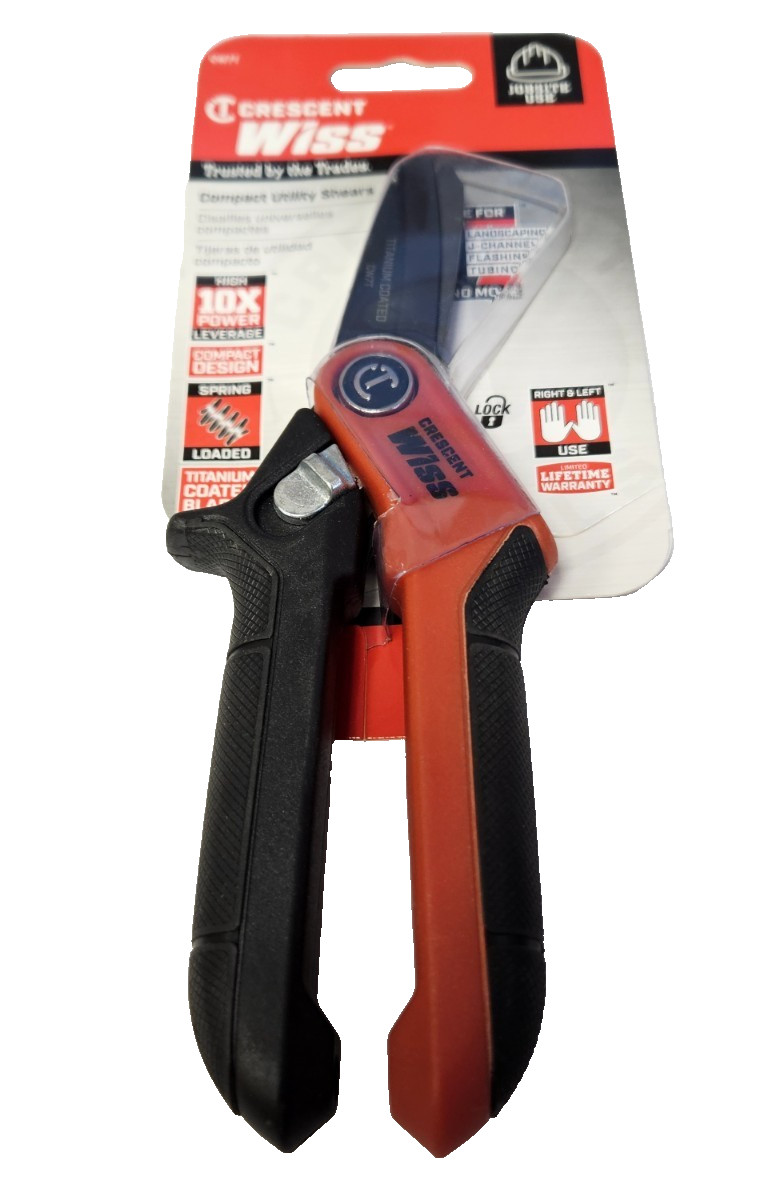 Wiss C7WT 7″ Tradesman Utility Shears Titanium Coated Compact Heavy Duty