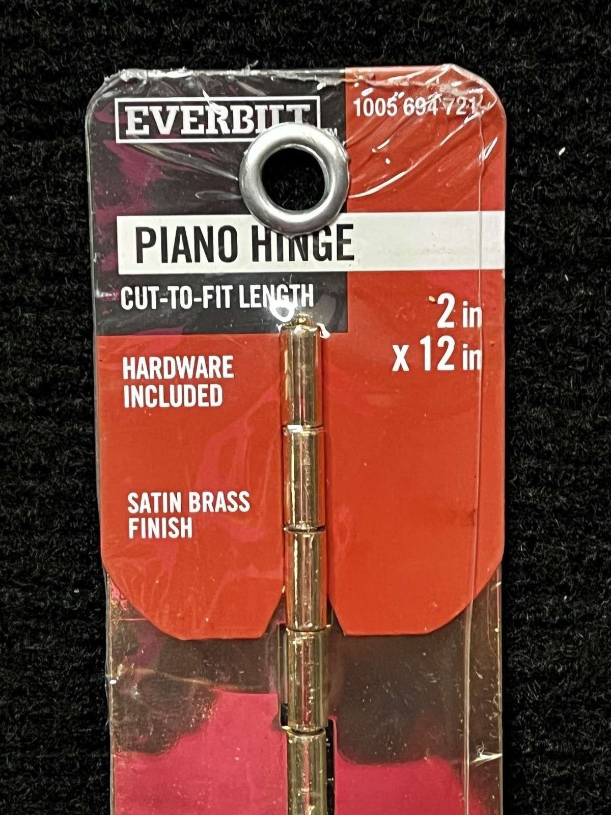 3 Everbilt Piano Hinge Satin Brass Finish 2″ x 12″ Square Radius Continuous