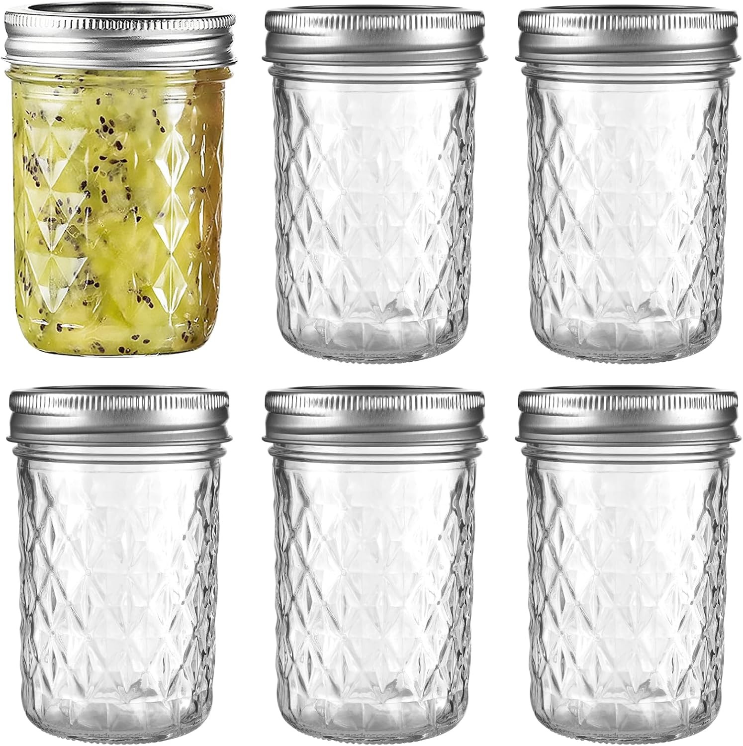 Mason Jars 12oz 350ml Regular Mouth Glass Canning with Airtight Lids