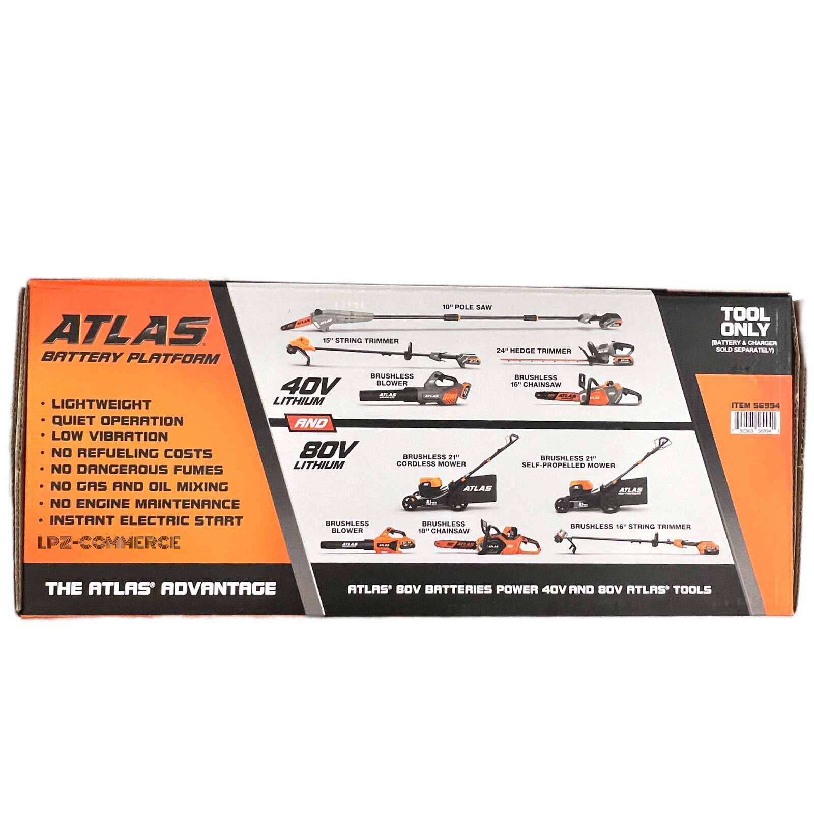 NEW Atlas 80v Brushless Cordless Leaf Blower 150mph Blower – Tool Only