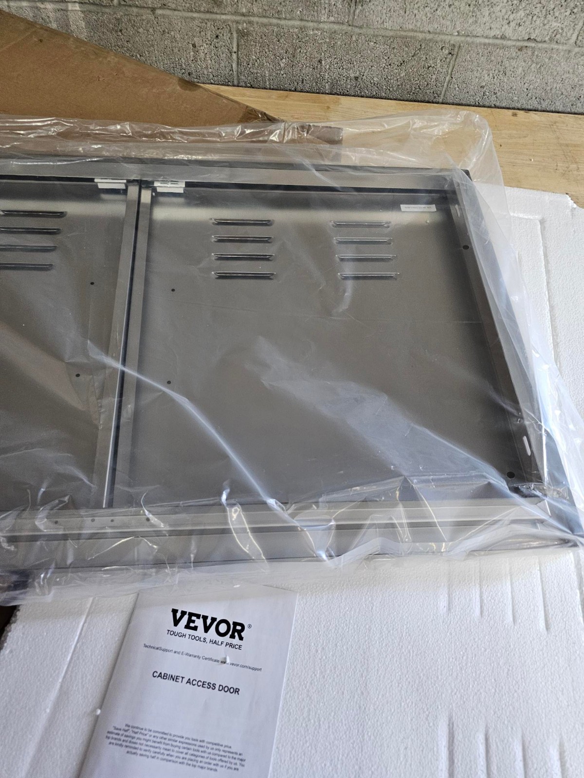 *NO HANDL* Outdoor Flush Mount Kitchen Doors 36 x 21″ Stainless Steel BBQ