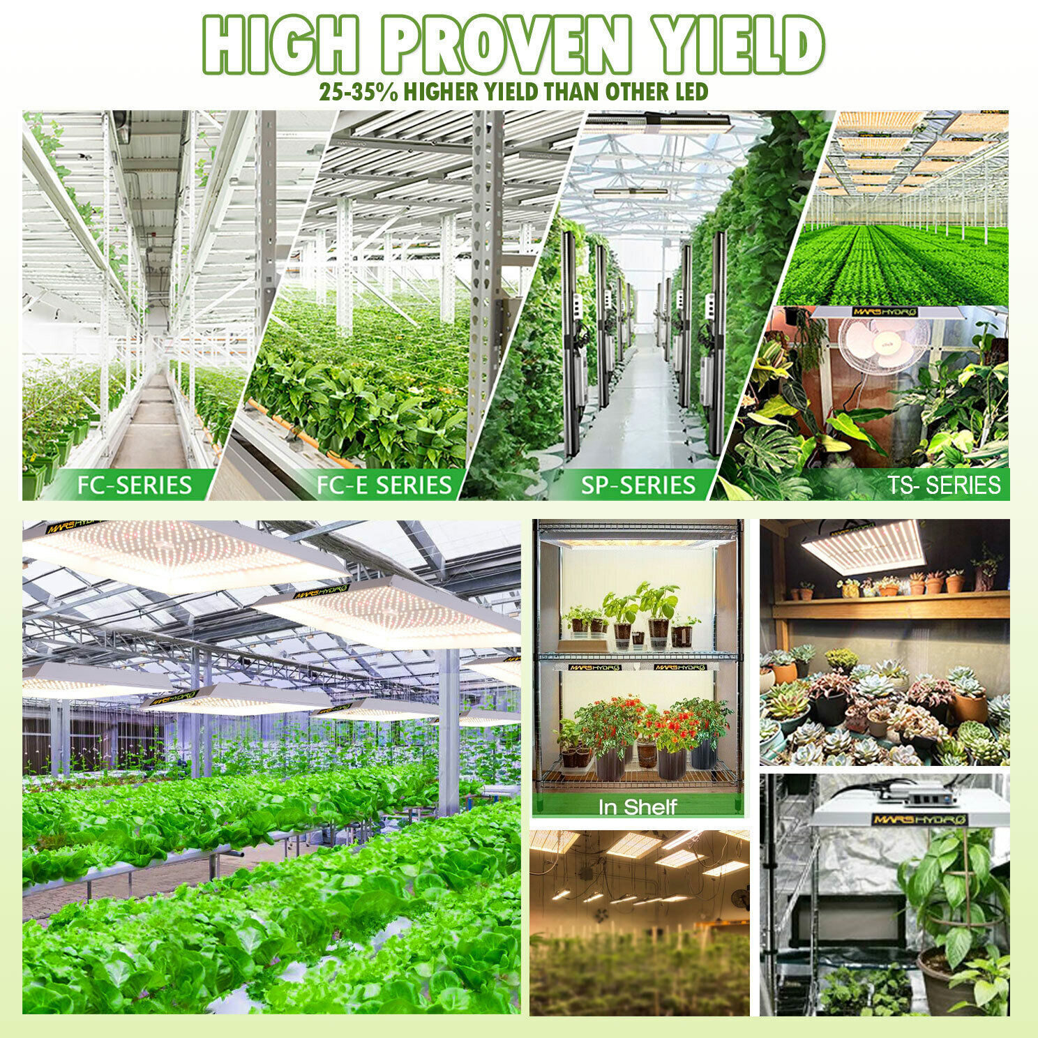 Mars Hydro TS 1000 600 2000 3000 LED Grow Light Full Spectrum for Grow Tent Kit