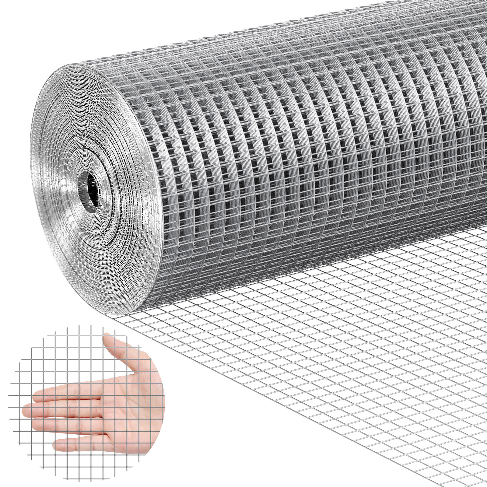 VEVOR Hardware Cloth 1/2″ 24in x 50ft 19 Ga Wire Mesh Roll Chicken Wire Fencing
