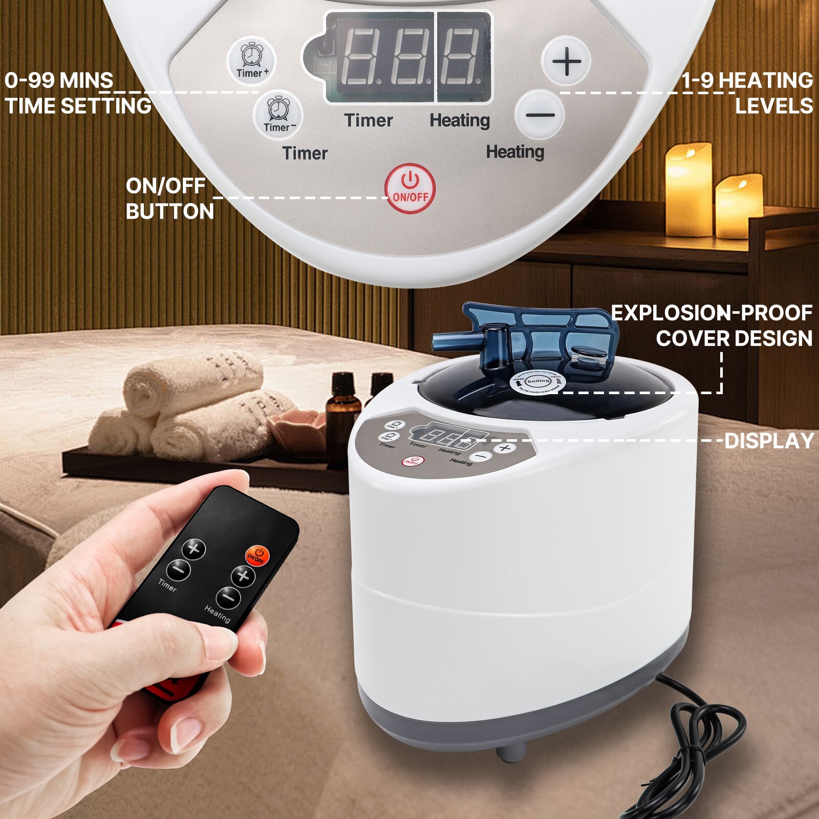 Full Body Massage Mattress Vibration Cushion Mat Neck Back Leg Heat & Inflatable