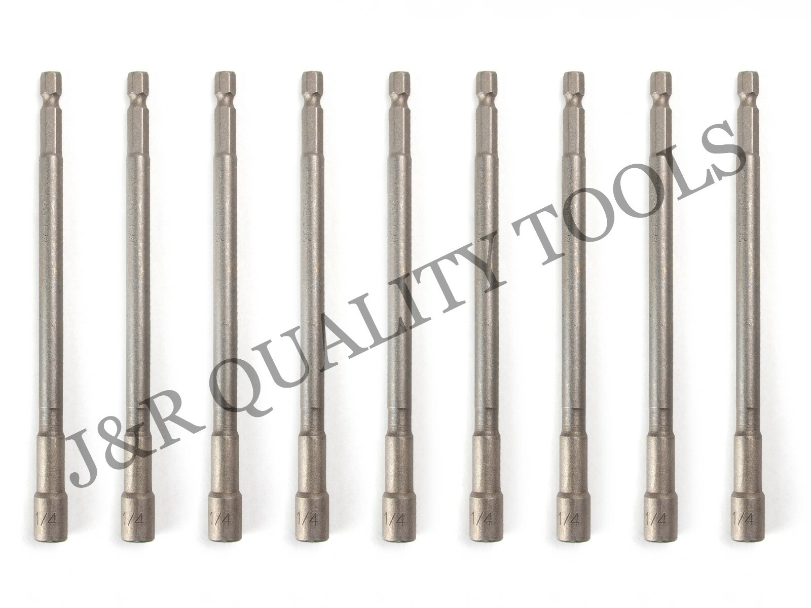 1/4″ 10pc 6″ Long Magnetic Nut Driver 1/4″ Hex Quick Change Shank Drill Set