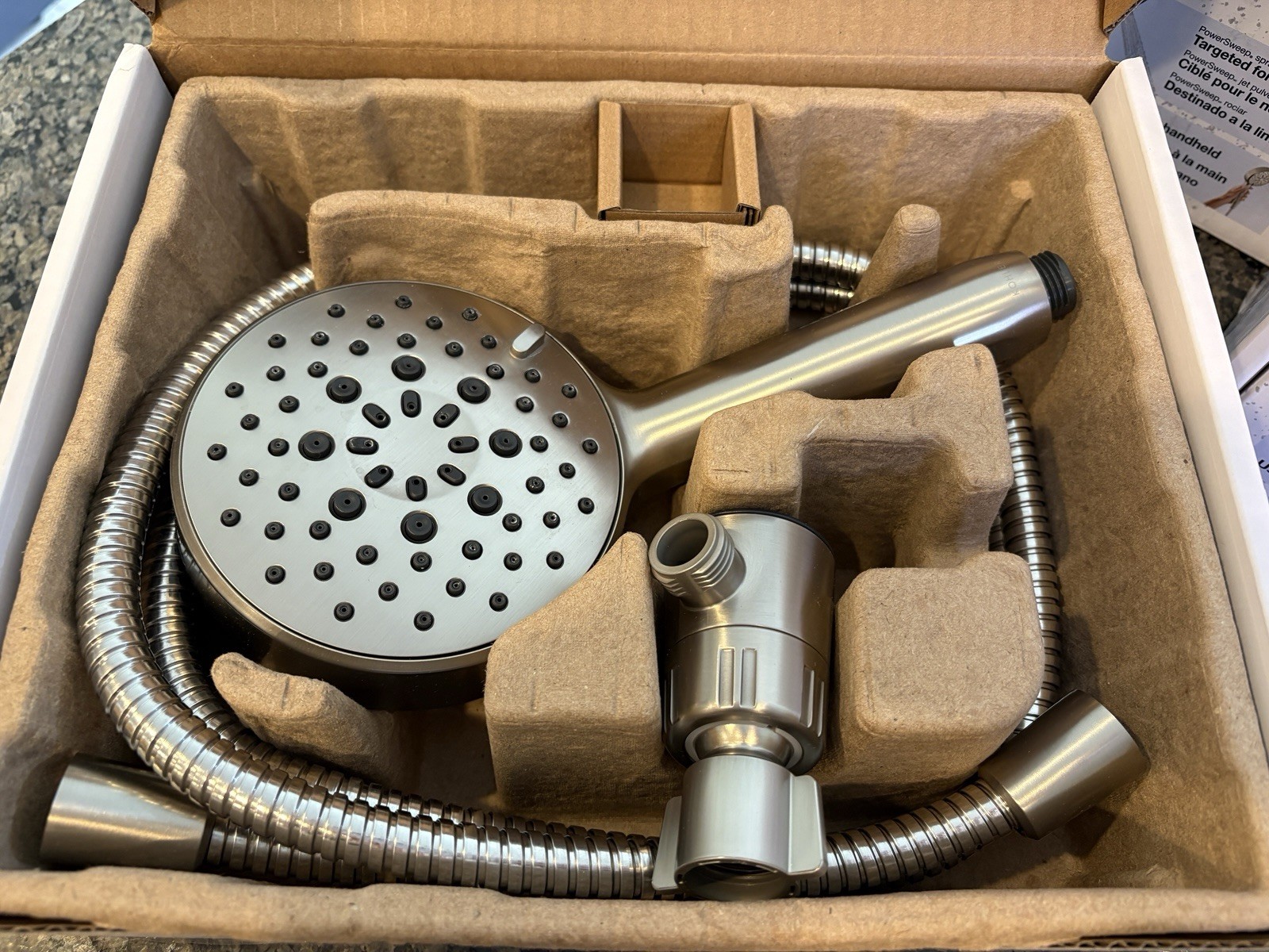 KOHLER Assert Multifunction Handheld Shower Head 6-Spray Brushed Nickel w/ Hose