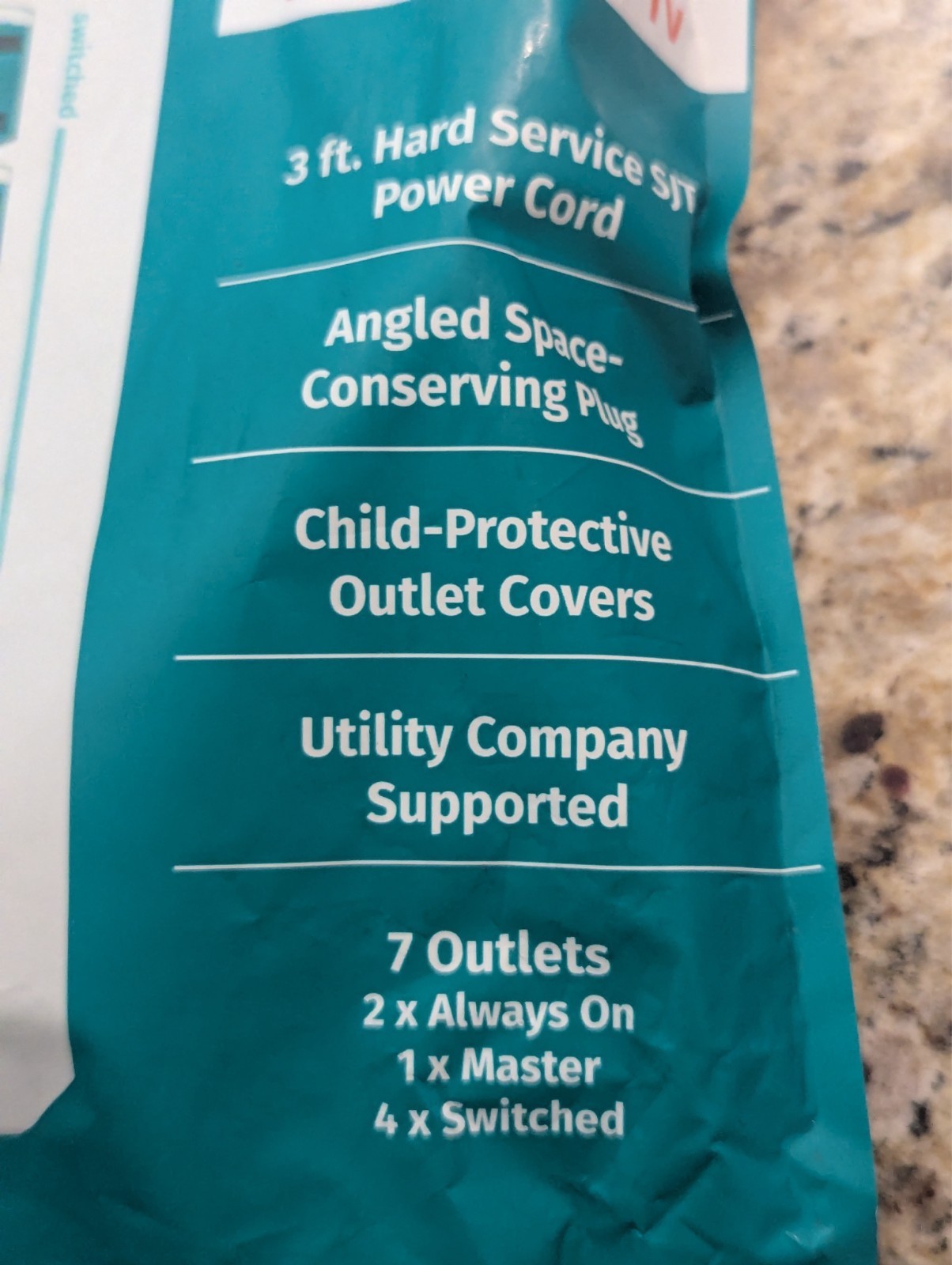 Simply Conserve 3 ft 7-Outlet Energy-Saving Advanced Surge Protector