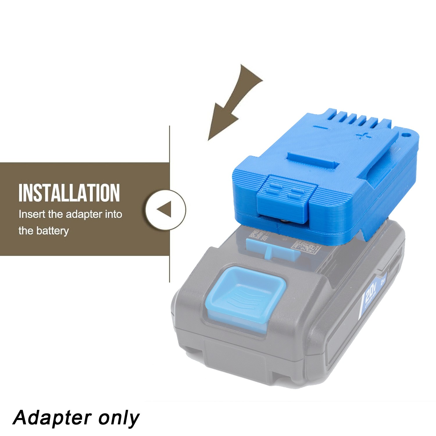 Battery Adapter Fits For HART 20V Li-Ion Battery to For Bauer 20V Cordless Tools