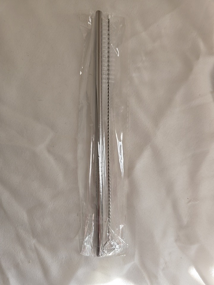 Stainless Steel Silver Bottle Brush with Cleaning Tool, Less Than 10 in
