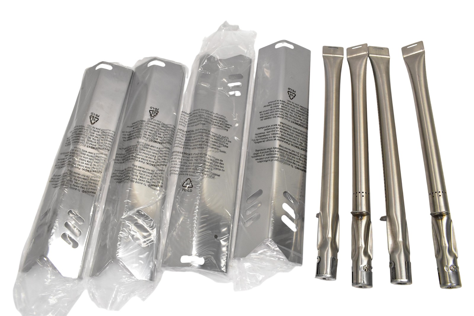 Cridtpid Flavor Bar Grill Part 4-Pack Stainless Steel Silver