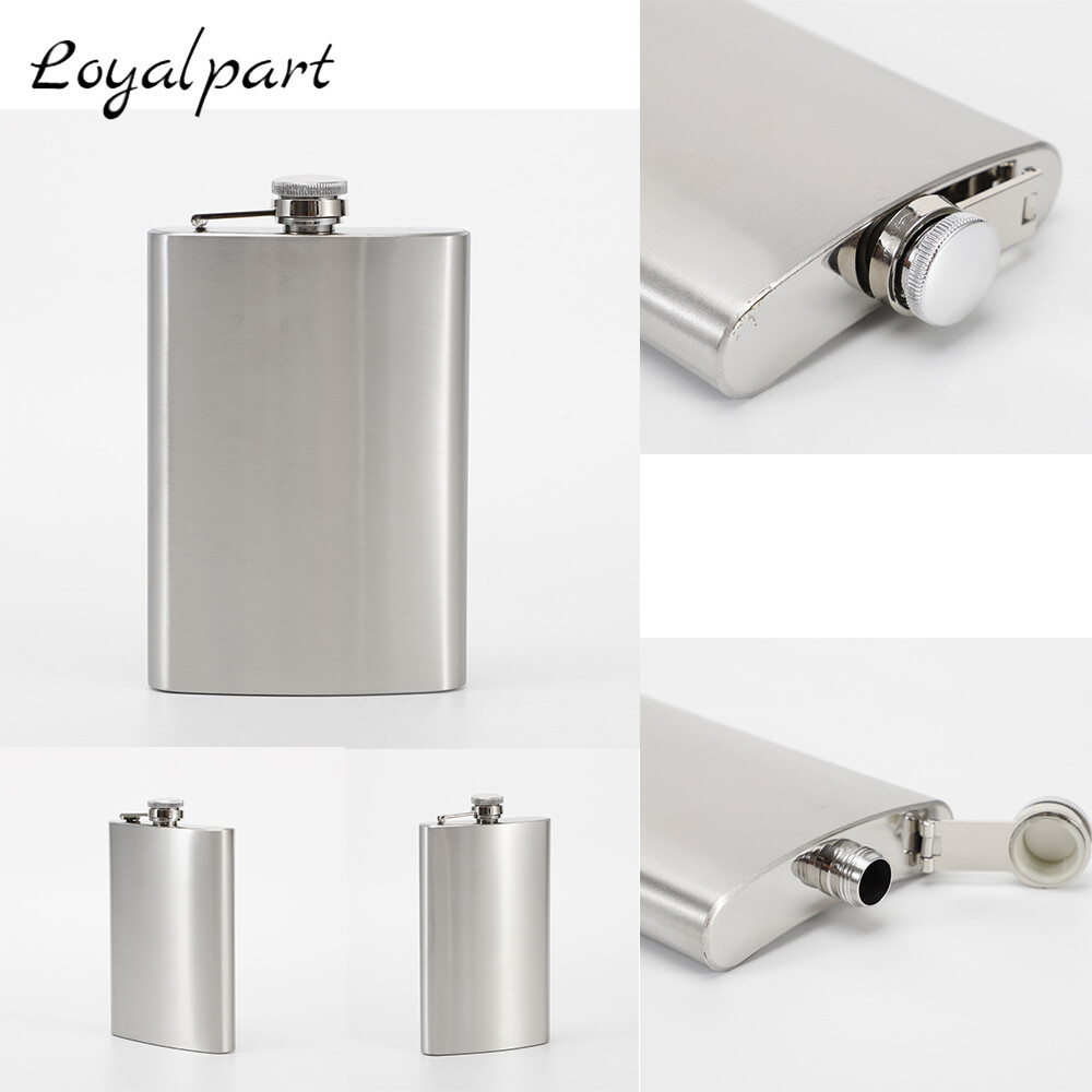 7 OZ Stainless Steel Liquor Pocket Hip Flask Alcohol Whiskey Screw Cap Flagon
