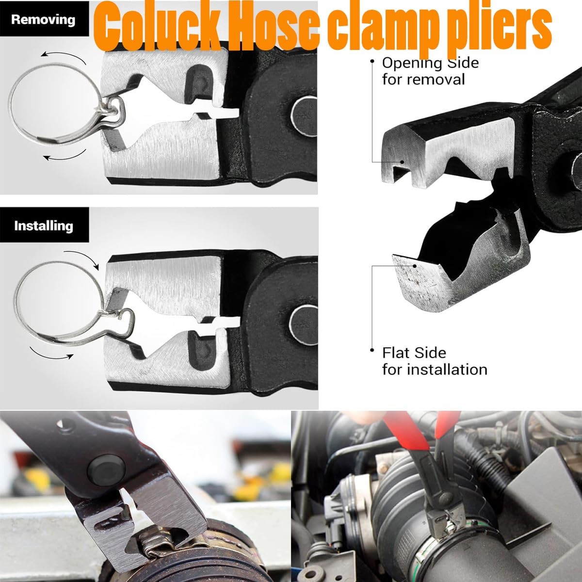 5Pcs Electrical Disconnect Pliers for Cars, Hose Clamp Pliers Connector Remov