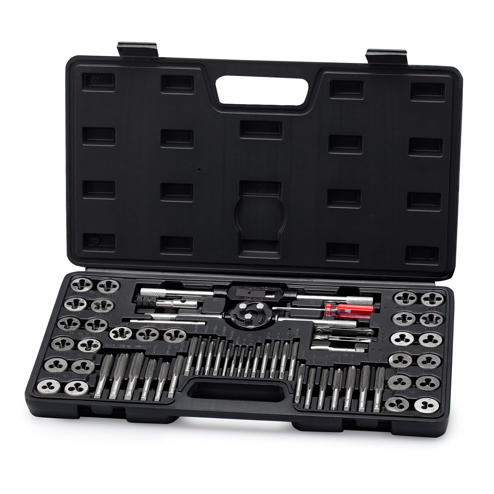 Segomo Tools 60 Piece Metric & SAE Threading Tap & Die Tool Set – TD60MMSAE