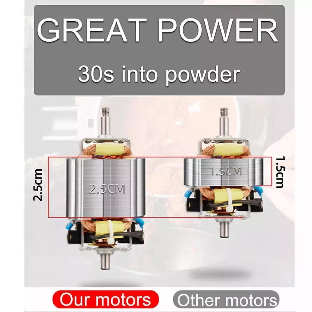8 Blades Electric Coffee Grinder Grinding Milling Bean Spice Matt Blender 400W