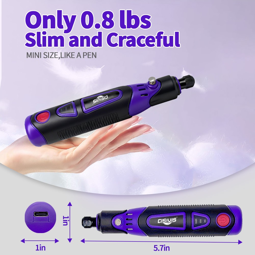 3 Speeds Rechargeable Cordless Rotary Tool Kit 82pc Accessories Mini Rotary Tool