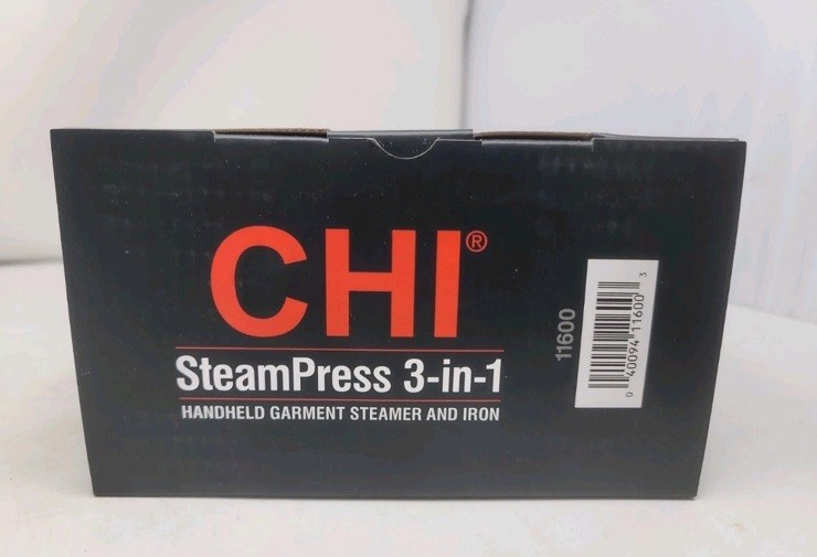 CHI SteamPress 11600 3-in-1 Handheld Garment Steamer 1500 W New