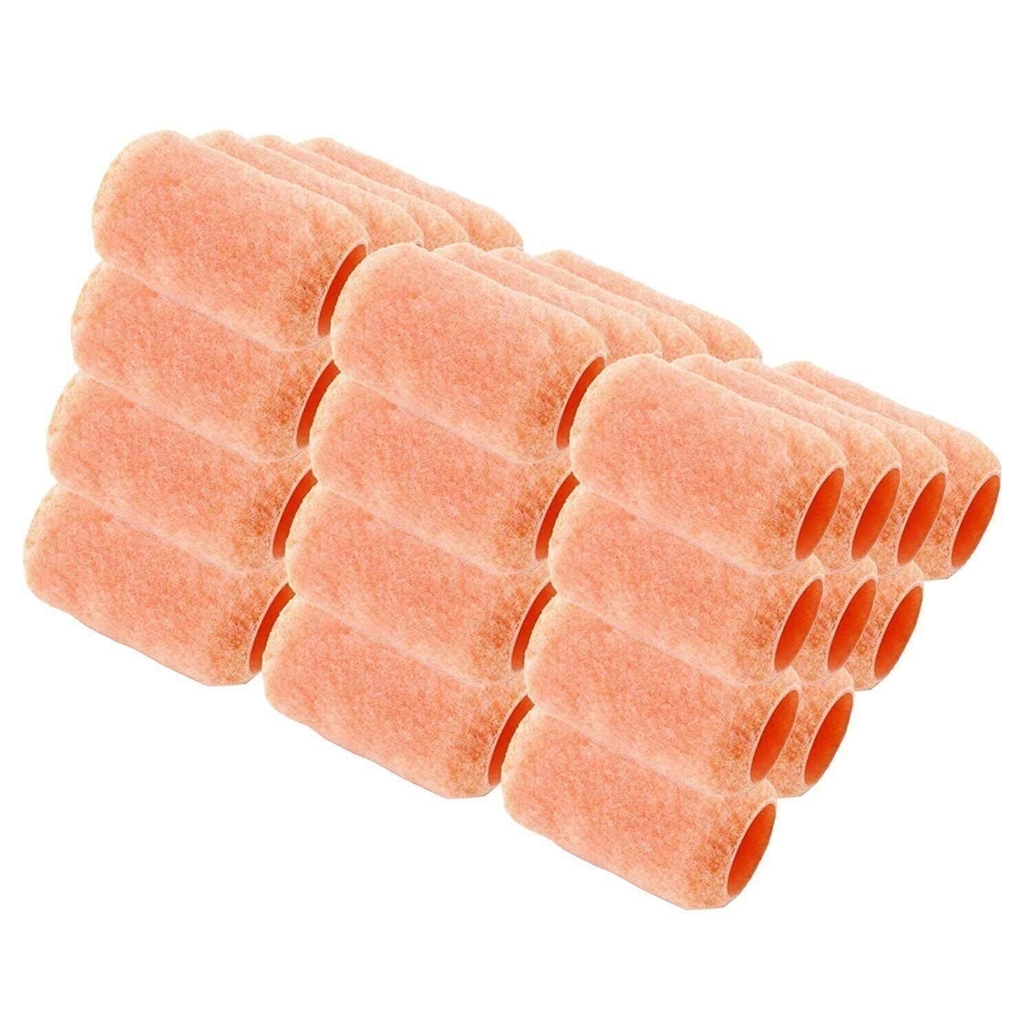 Reusable Paint Roller Covers 4″ x 3/8″ Nap Washable PVC Plastic Core Refill Bulk