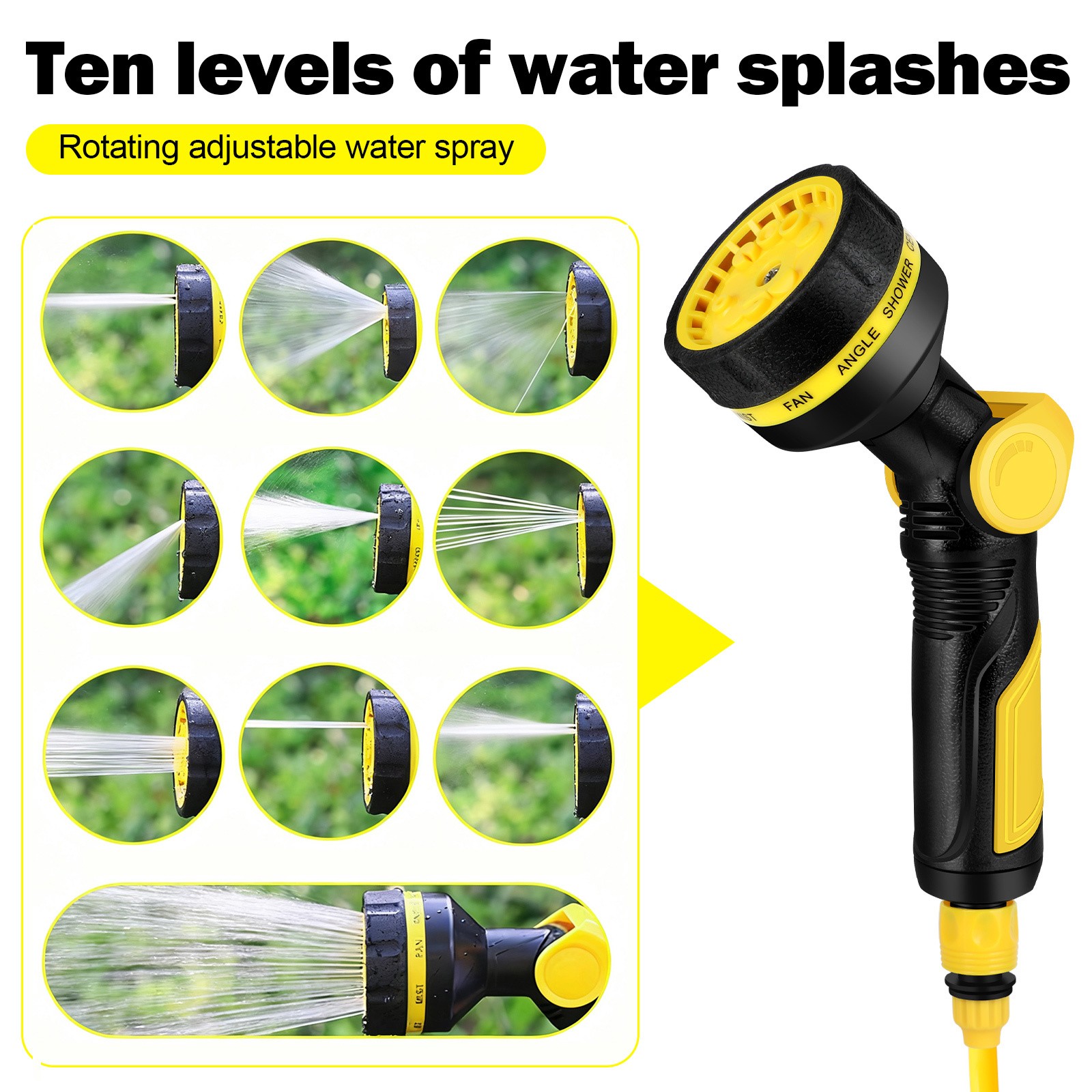 1/2″ Coil Garden Hose Curly Water Pipes & Sprayer for Boat Greenhouse/Yard/Patio