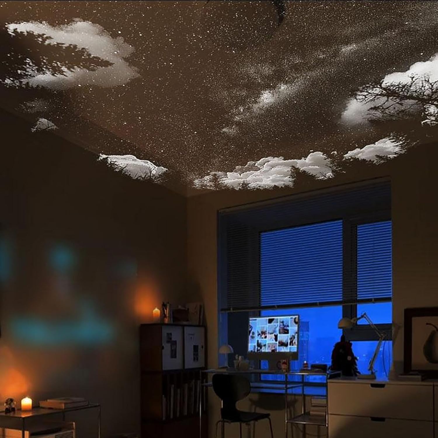 Starry Sky Aurora Galaxy Projector Night Light HD 360° Rotating LED Mood Lamp