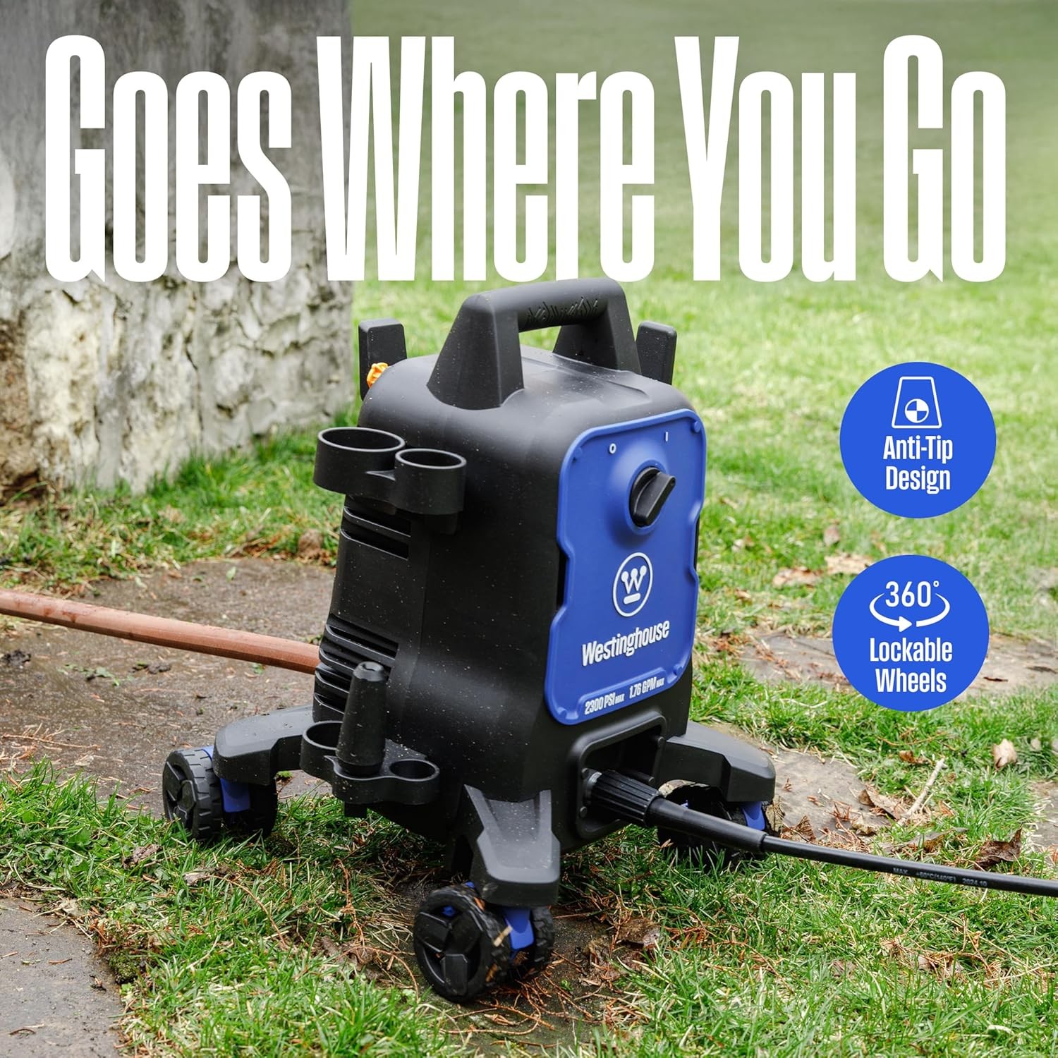 Westinghouse ePX3100 Electric Pressure Washer, 2300 Max PSI 1.76 Max GPM,Black